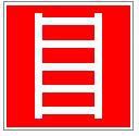 Знак F03 Пожарная лестница 200*200 пленка