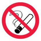 Знак P01 Запрещается курить 200*200 пластик