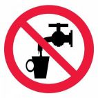 Знак P05 Запрещается пользоваться в качестве питьевой воды 200*200 пленка