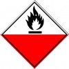 Знак опасности для маркировки опасных грузов: Самовозгорающиеся вещества (пленка 250 Х 250)