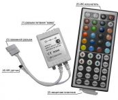 Контроллер для RGB модулей/лент, с большим ДУ, 12V/6A